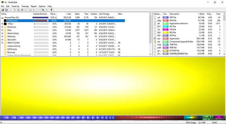 1Tb HDD is showing 705Gb capacity with WinDirStat 231188d1555794628t-cannot-locate-delete-windirstat-files-windirstat1.png