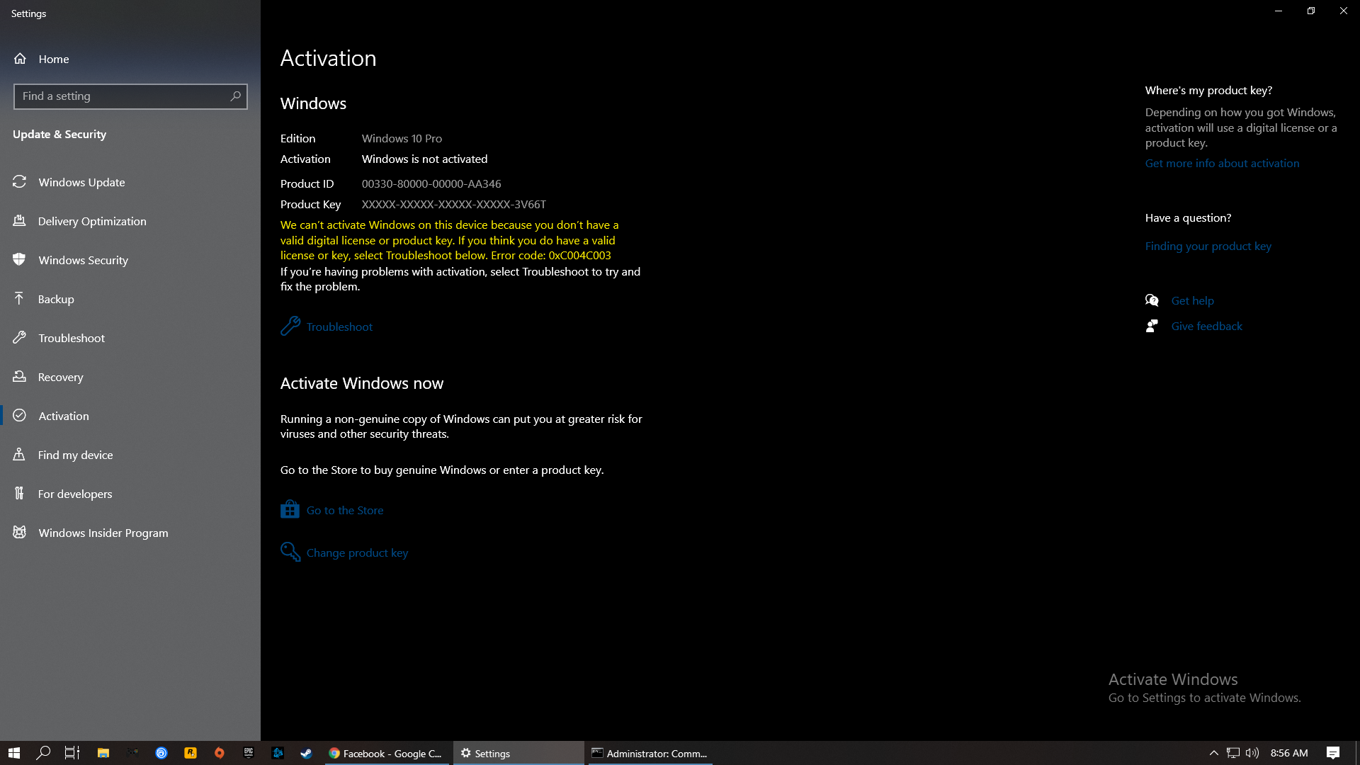 Windows 10 can't activate license after changing motherboard and processor / Can we still... 23118bc8-69fe-458b-956c-59542f925d81?upload=true.png