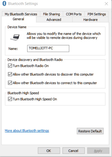 Bluetooth not connecting devices after 1903 update 23301646-833f-4f0f-b914-137165e65e04?upload=true.jpg