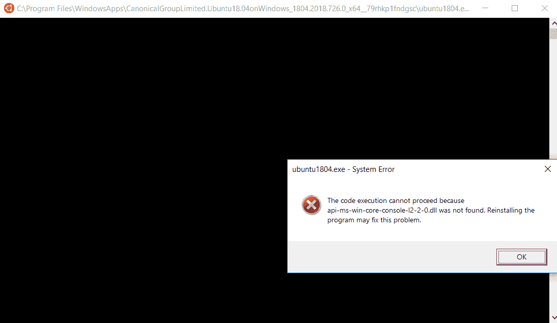 Can't open Ubuntu since the latest Windows Store update of the app 2334b944-5997-46e5-b564-245f7559e6f0?upload=true.png