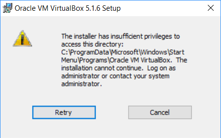 Why am I getting an insufficient privileges to access Start Menu 10 directory on domain... 2338t-insufficient-rights-when-creating-start-menu-items-during-installation-2016-09-28_15-20-48.png