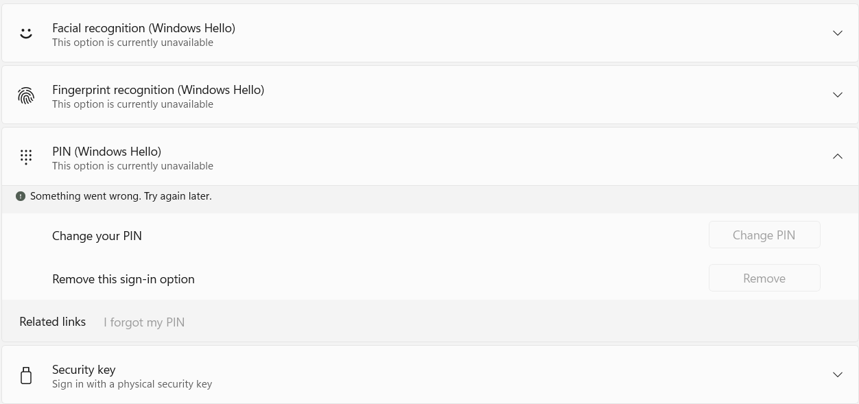 my sign in option showing unavailable. i am not able to use fingerprint option and not able... 2378247e-aeaa-44f5-bb18-839dc6530cf3?upload=true.png
