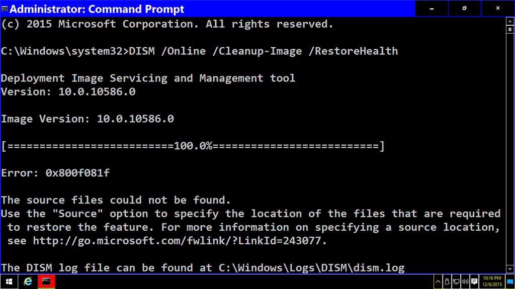 DISM reports "corruption was repaired", but corruption/repairs not listed in DISM.log file. 2386ebf6-0743-41a3-8640-837efba142bb.png