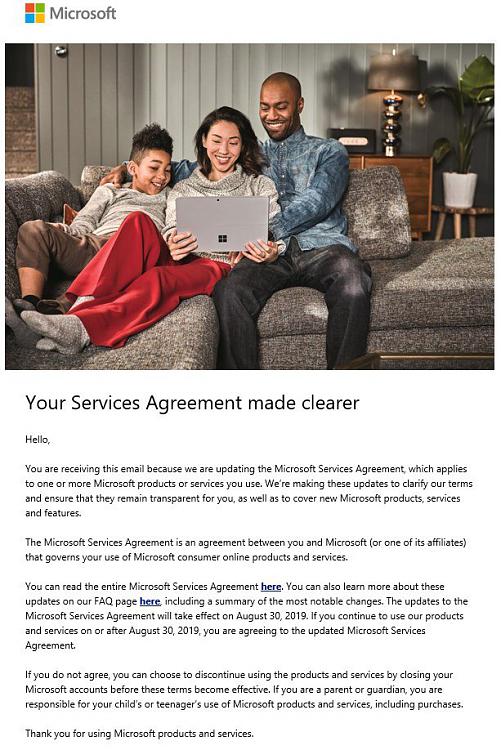 Is there planned updating the Microsoft Services Agreement, which will take effect at 30... 239935d1562860739t-new-microsoft-services-agreement-will-take-effect-august-30-2019-a-email.jpg