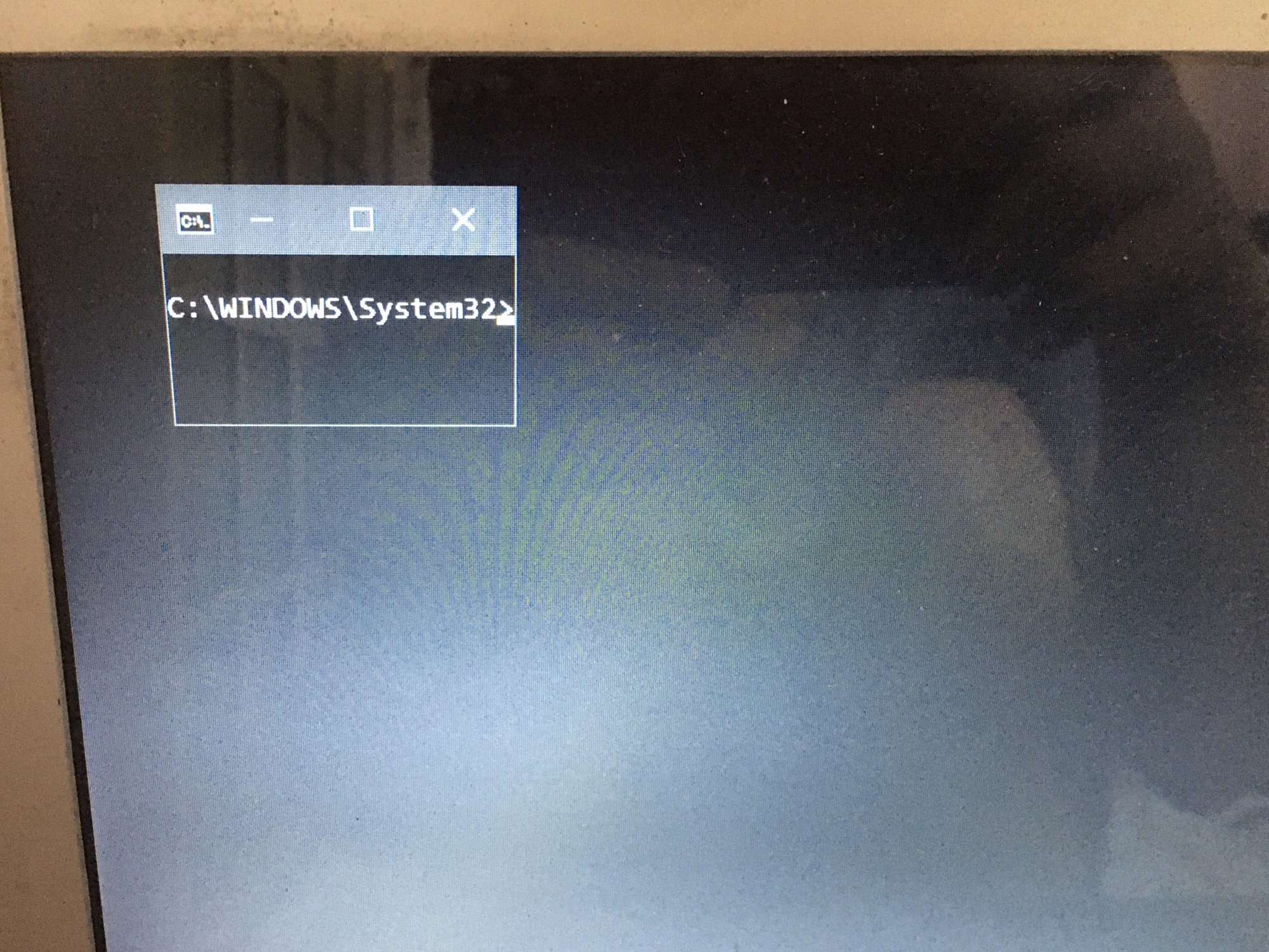 Whenever I open my laptop this is the only thing I see. “C:\WINDOWS\System32>” 23a9bb2d-7fc1-4dfe-98f4-789698d41f39?upload=true.jpg