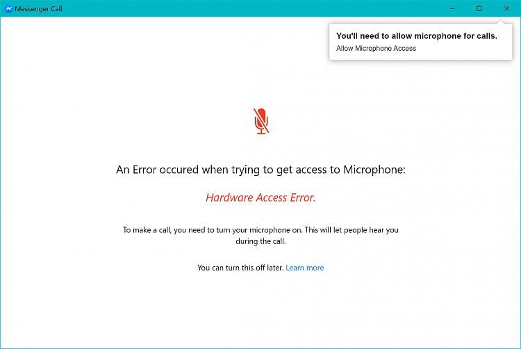 Voice access app randomly freezers frequently especially in messenger app and web also word... 241d1586108612t-new-messenger-app-windows-has-microphone-access-problems-microphone-access-error.jpg