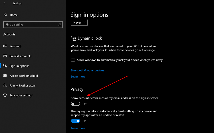 How do I remove my name and email address from appearing on my PC's PIN login screen? 244040d1566481881t-how-remove-email-address-windows-login-2019-08-22_09h49_39.png