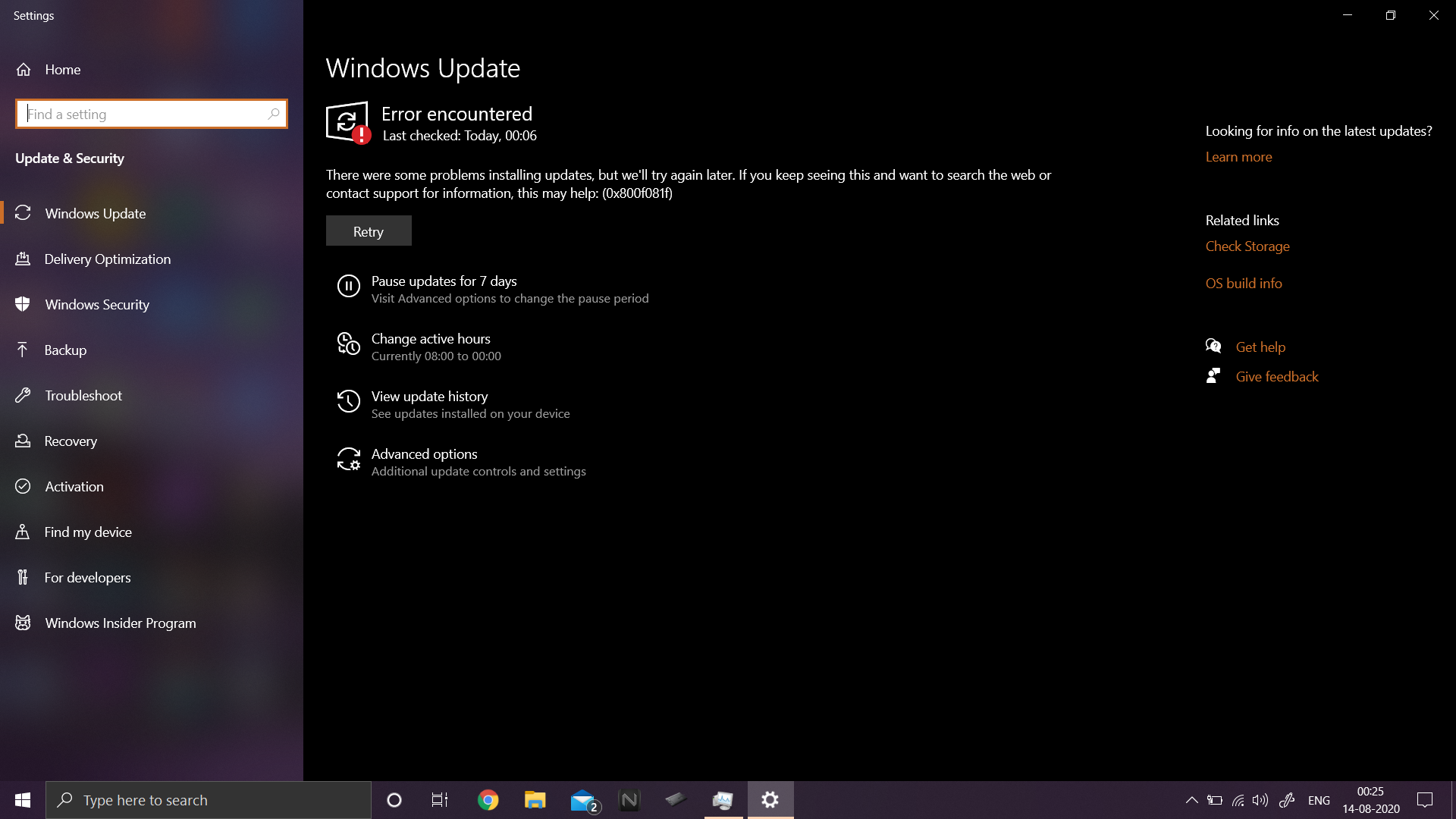 I am having an update error 244fe20b-e09f-4e7c-a52b-b547cf8c6420?upload=true.png