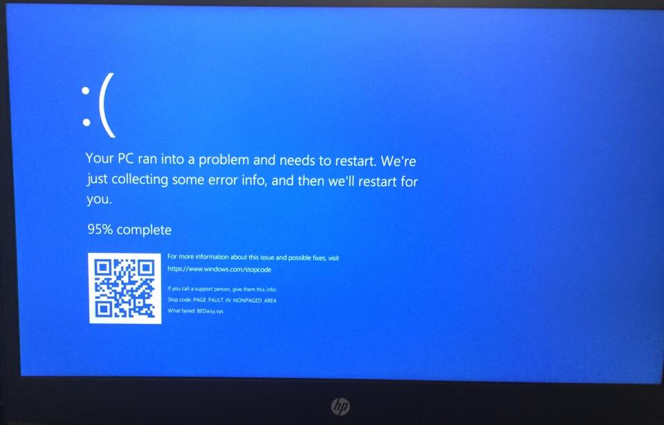 I cannot update windows and I get this crash everytime I open a game with Battleye. 2453b3ea-0fde-4c26-a175-0b077106be0b?upload=true.jpg