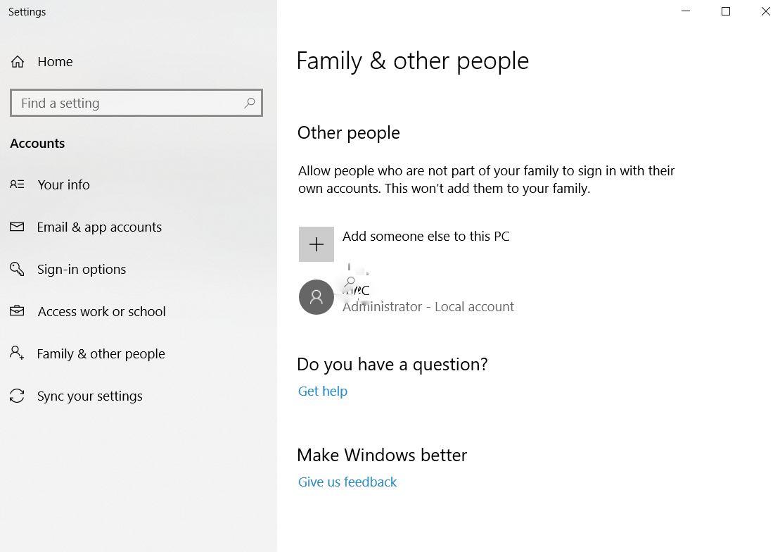 Does making a password stop your account being removed by other windows 10 users. 24bae9c1-1e5e-469a-9739-bfd129df6206?upload=true.png