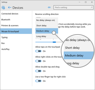 Surface type cover - how to disable touchpad without disabling keyboard? 24c619ae-779c-4d6d-a095-68433b51f7a7.png?n=windows-10-touchpad-delay-setting-325.png