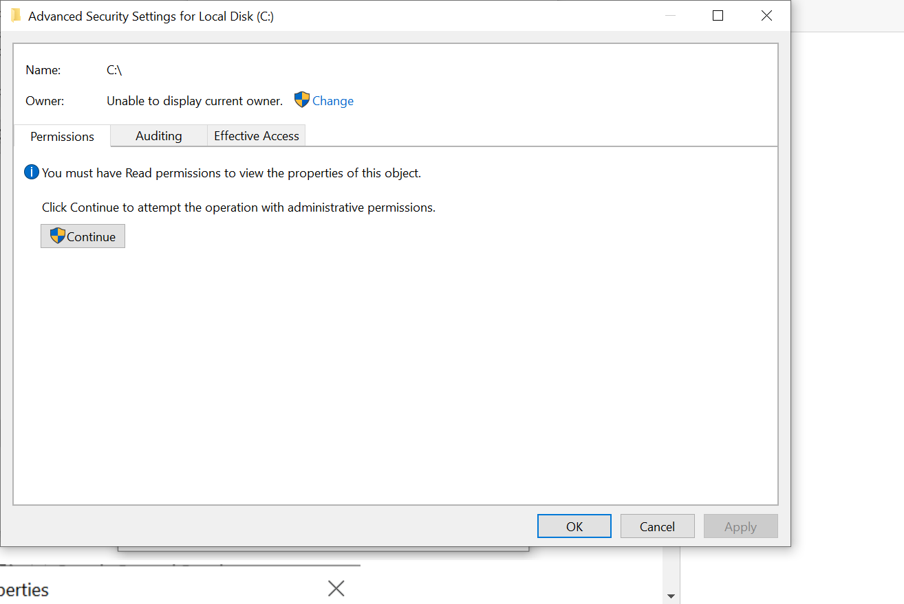 C: Disk not accessible 24d6e78b-cdf6-4cf8-8b06-f373a3c8a2f6?upload=true.png