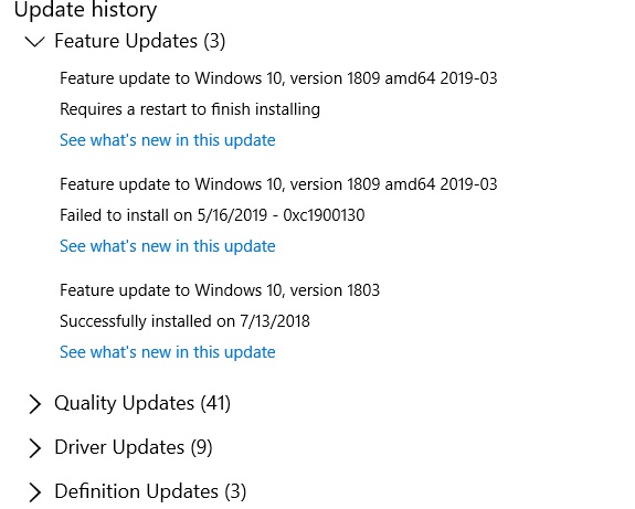 Feature 1809 Update installed via Windows Update 24dba56d-0f18-44e1-99b8-548b23cd58e1?upload=true.jpg