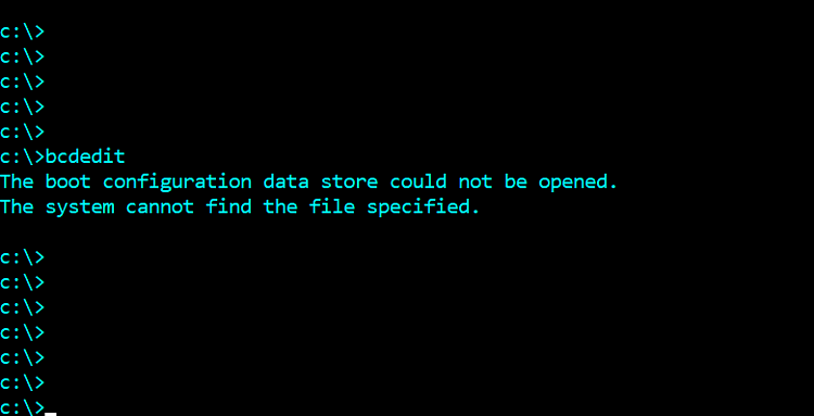 The boot configuration data store could not be opened. The requested system device cannot... 250852d1570806246t-bcdedit-boot-configuration-data-store-could-not-opened-image.png