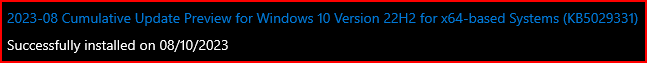 Last update KB5029331 broke my Windows 10, what should I do? 250d1693191175t-kb5029331-windows-10-cumulative-update-preview-build-19045-3393-22h2-kb5029331-1.png