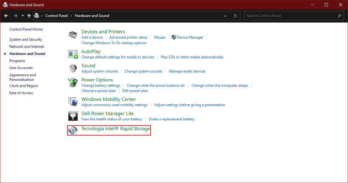 Why is the “Intel Rapid Storage Technology” entry in Italian? 25579828-d481-4d8a-8f90-8269b39acd11?upload=true.png