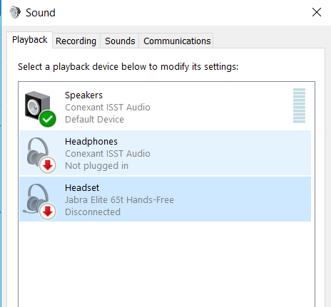 Bluetooth headsets Paired but showing as "Disconnected" in sound settings. 25c8f750-69fd-4a80-86aa-9ee3001d512a?upload=true.png