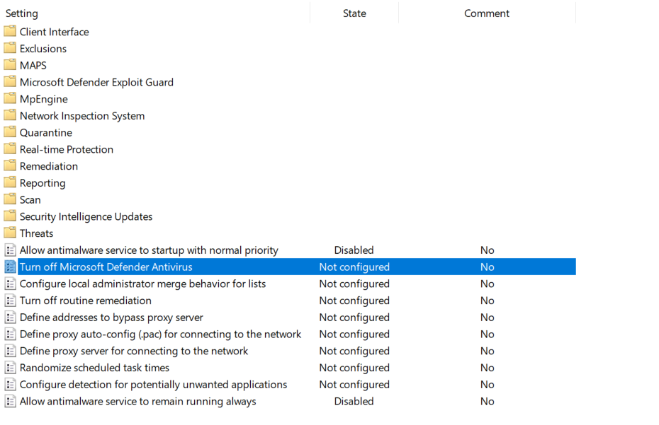 Turn off Microsoft Defender Antivirus with Local Group Policy Editor not working 26149358-f140-4bd3-bc79-794f337fd306?upload=true.png