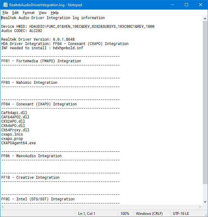 How can I determine the type of audio driver windows uses for a device? 262809d1578828733t-determine-hda-realtek-driver-needed-your-audio-script_log.png