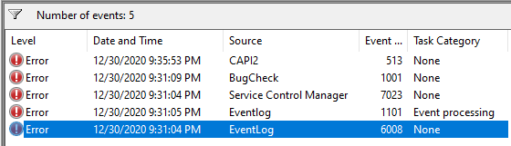 Blue screen error on Windows 10 - Need help identifying the problem from Event Viewer 26534b7f-2181-431a-8dbc-134914cc3f64?upload=true.png