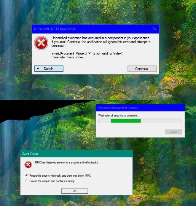 i have application crash to open, event viewer show error on netframe please help 265526d1580680451t-upgraded-1909-event-viewer-still-crashes-mmc-error.jpg