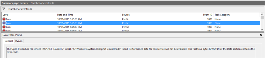 Error: Event 1020, Perflib, Win 10, 1903 2656339d-62b3-462e-9baa-8db8d656e94e.png