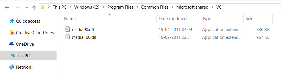 Hello in my PC msdia80.dll was jumped to Drive E and i have replaced in the wrong place 2666fb35-c079-4712-b899-099d918c5cdc.png