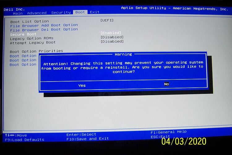 How do I disable this particular security warning message on my external HDD 269171d1583332524t-warning-message-when-trying-disable-secure-boot-dell-3280-aio-c100_5770.jpg
