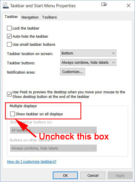 Any way to fix my 2nd monitor taskbar from empying out after I turn on that monitor? 26924d1485953338t-have-popup-taskbar-both-monitors-how-turn-off-2nd-monitor-capture.jpg