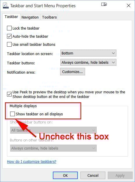 Any way to fix my 2nd monitor taskbar from empying out after I turn on that monitor? 26924d1485953338t-have-popup-taskbar-both-monitors-how-turn-off-2nd-monitor-capture.jpg