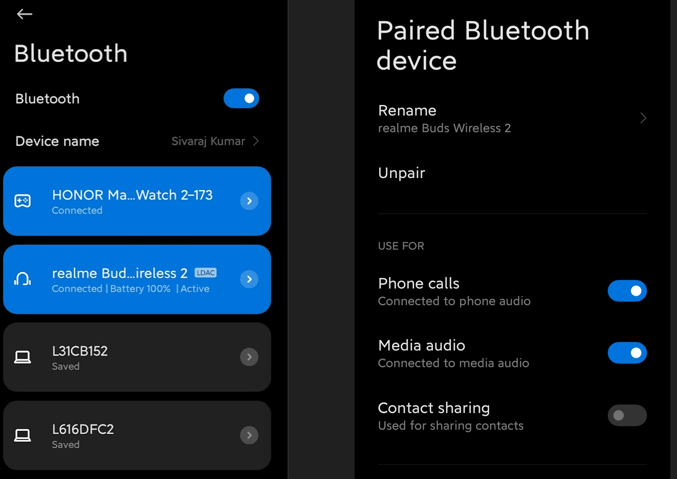 My realme wireless earphone is not working properly with my Win 10 laptop 26db5808-dad4-4810-976e-17e3af0bb5d4?upload=true.png