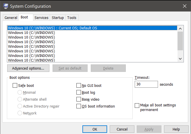 Multiple boot options after WIN32K_POWER_WATCHDOG_TIMEOUT_BSOD 26e500db-e9e4-466b-b3d5-b63e5bb4f50b?upload=true.png