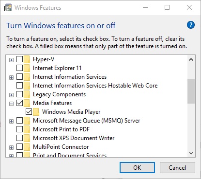 Cannot enable Windows Media Player within Windows Features on W10 (Error code: 0x800F0922) 27057faf-d979-4fbc-84b3-1ee23ff14e58?upload=true.png