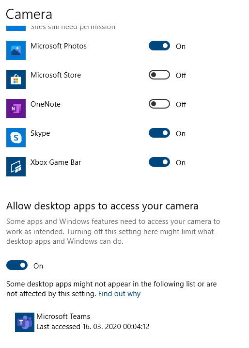 How do I make the Camera app stop requiring micorphone access? 271667d1584999884t-skype-business-access-camera-image.png