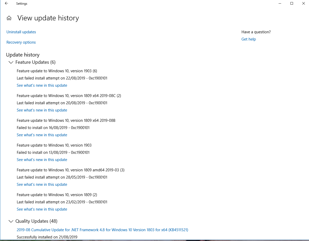 Windows 10 update to version 1809 and 1903 failures 27209246-fff3-46f5-864e-baf7786c92fa?upload=true.png