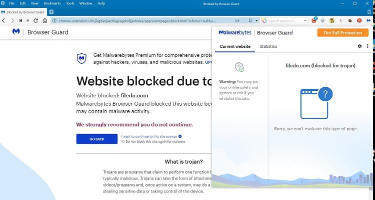 My computer is blocked due to security reasons. Thread detected: Trojan spyware. Tryed to... 272523d1585681961t-mbam-website-blocked-due-trojan-blocked-browser-guard-vivaldi.jpg