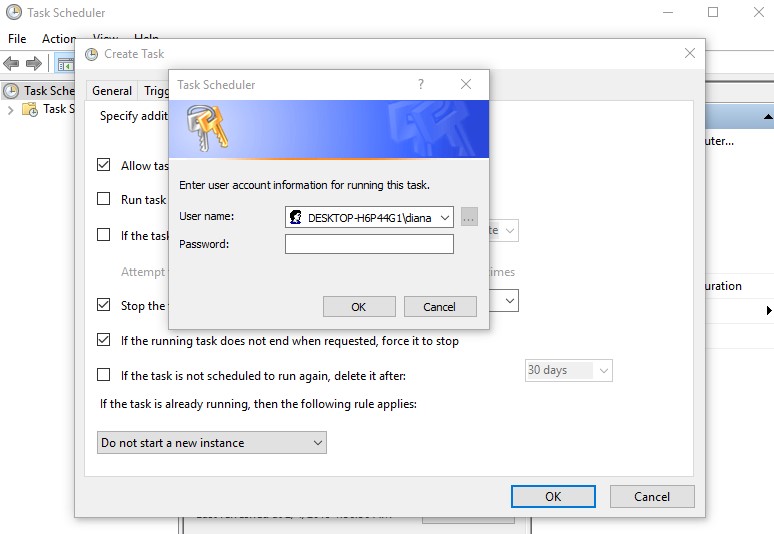 Im trying to schedule a task on my pc but it requests me to enter "user account... 27305c94-7c71-4e28-ae01-85c96455be4b?upload=true.jpg