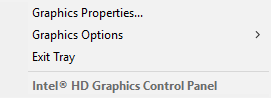 Whenever I right click on the desktop, the graphics options/settings is missing, I tried... 2755875e-01d2-42e0-8bcd-18ac4654ce84.png