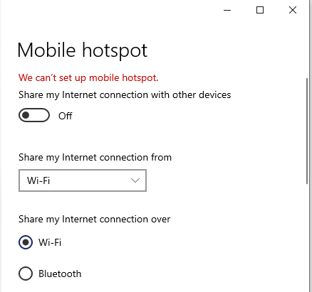 Hotspot won't turn on "we can't set up mobile hotspot" 2786f782-52cf-44b4-bdc8-cdaf8100a408?upload=true.png