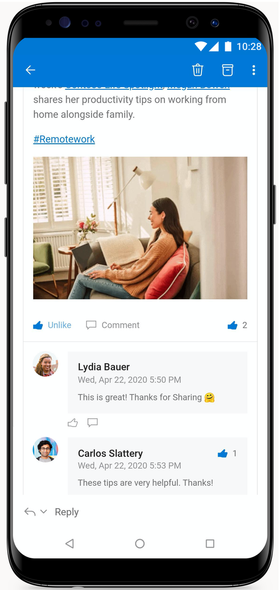 Interactive Yammer emails coming to Outlook for Windows, Mac, mobile 279x636?v=1.png