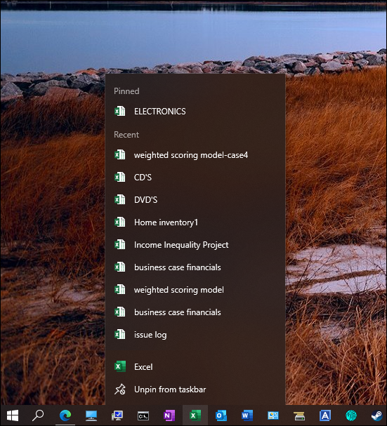When I try to Reset my Pin, the Microsoft pop up wont stay up long enough for me to... 282884d1591885538t-excel-jumplist-entries-wont-stay-pinned-excel-jump-lists.png