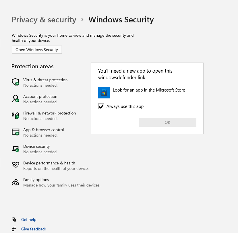 My windows defender wont open. 287f405b-18da-4daf-bdb4-314a506b7ec1?upload=true.png