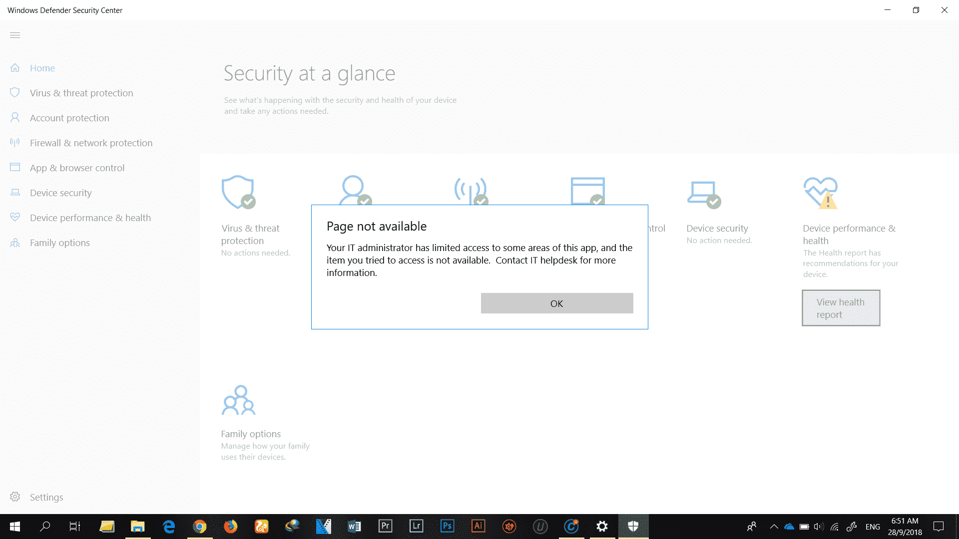 My defender icon in taskbarcsuddenly went MISSING, "Your IT Administrator disabled access"... 28c7705e-7645-45f2-b51b-51662b336978?upload=true.png