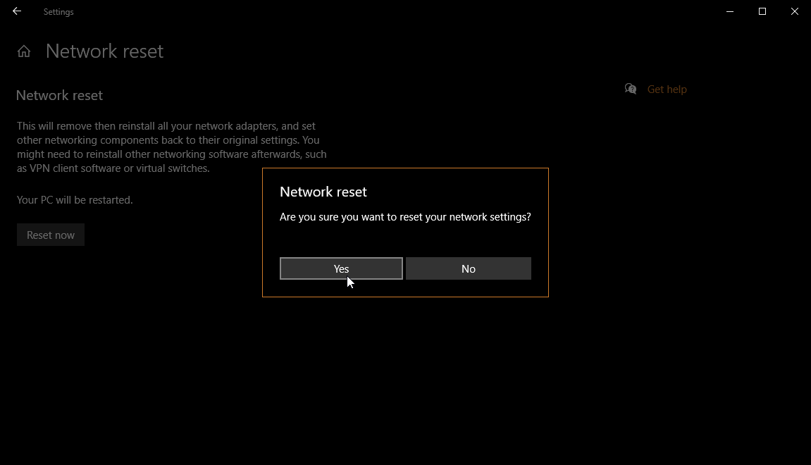 How to reset network settings in Windows 10 28c82775-7f03-45ae-88ba-c63a938f912d?upload=true.png