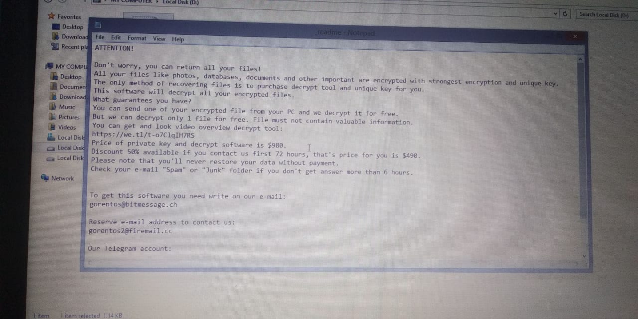 Related to Malware!    Added by VM: Ransomware 28d0223e-6969-48dd-bf9e-0a426ee4040c?upload=true.jpg