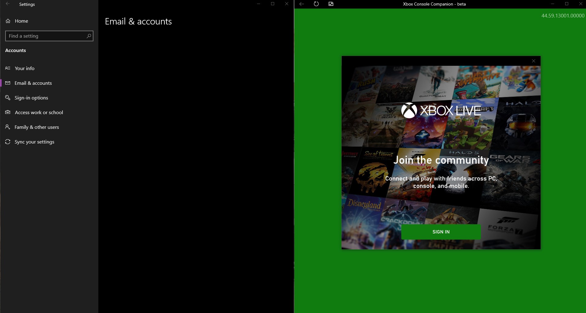 Can't Access Emails & Accounts in Settings or Login to ANY Xbox Applications for Windows 10 28d05a30-d6f5-4fb9-ad8e-5acbbf0b10df?upload=true.jpg