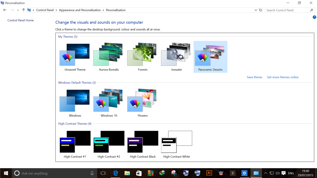 Windows 10 1909 Custom Theme button is gone? 28ead0ee-fad6-458c-b0b1-adf98c12a4df.png