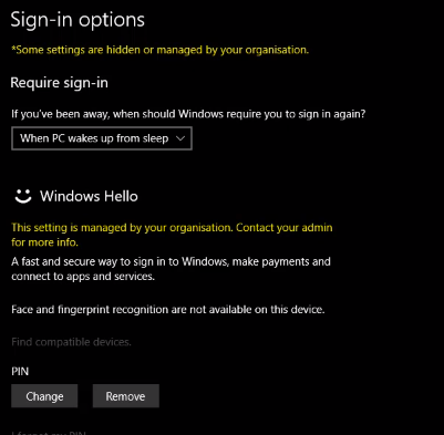 Some settings are managed by ''my'' organisation and they require to change my PIN. How do... 29266f6f-094f-4179-924e-edbda171cb18?upload=true.png