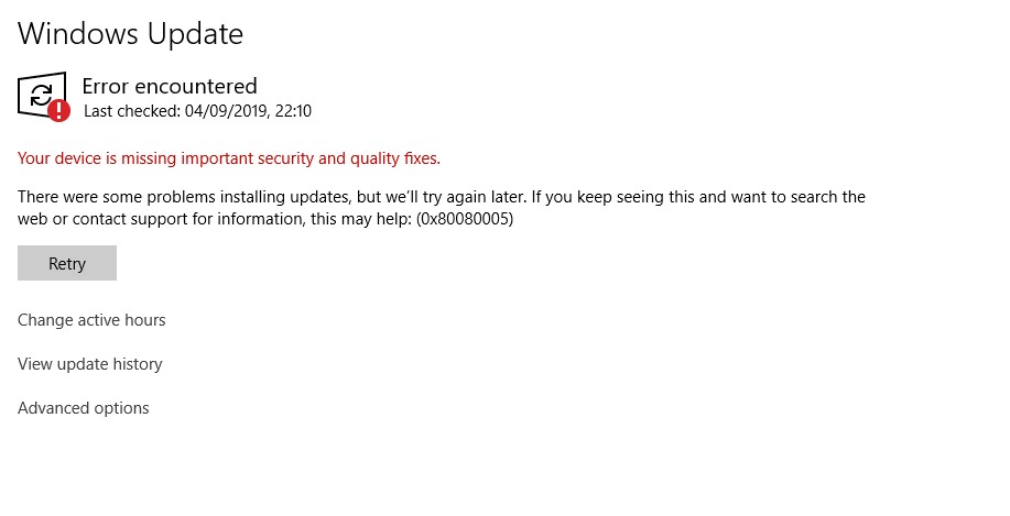Error code: 0x80080005 cannot update windows, cannot find install.wim please help. 29413c9a-a706-4596-88e0-778da8b40fbf?upload=true.jpg