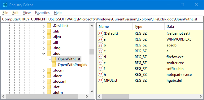 How can I add custom Explorer menu bar items the way OneDrive does? 294977d1598623552t-can-i-customize-list-suggest-apps-open-menu-regedit-doc-open-after-edit.png
